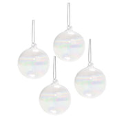 HANG ON Weihnachtskugel 4er-Set - Glas - Transparent