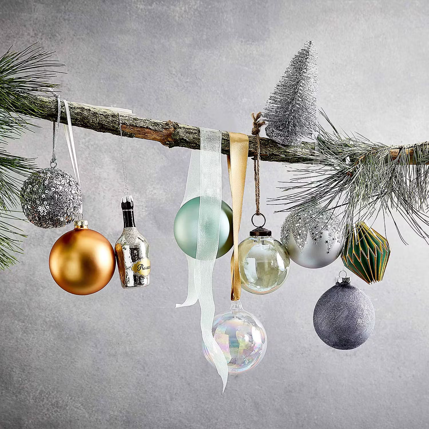 HANG ON Weihnachtskugel 6er-Set - Glas - Transparent - Durchmesser: 8 cm
