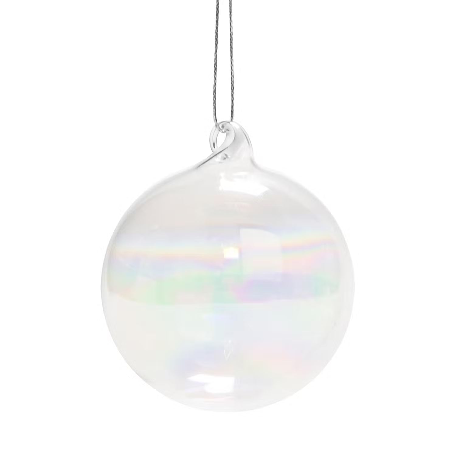 HANG ON Weihnachtskugel 6er-Set - Glas - Transparent - Durchmesser: 8 cm