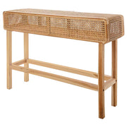 WIENER MELANGE Konsolentisch - Teakholz / Rattan - Natur