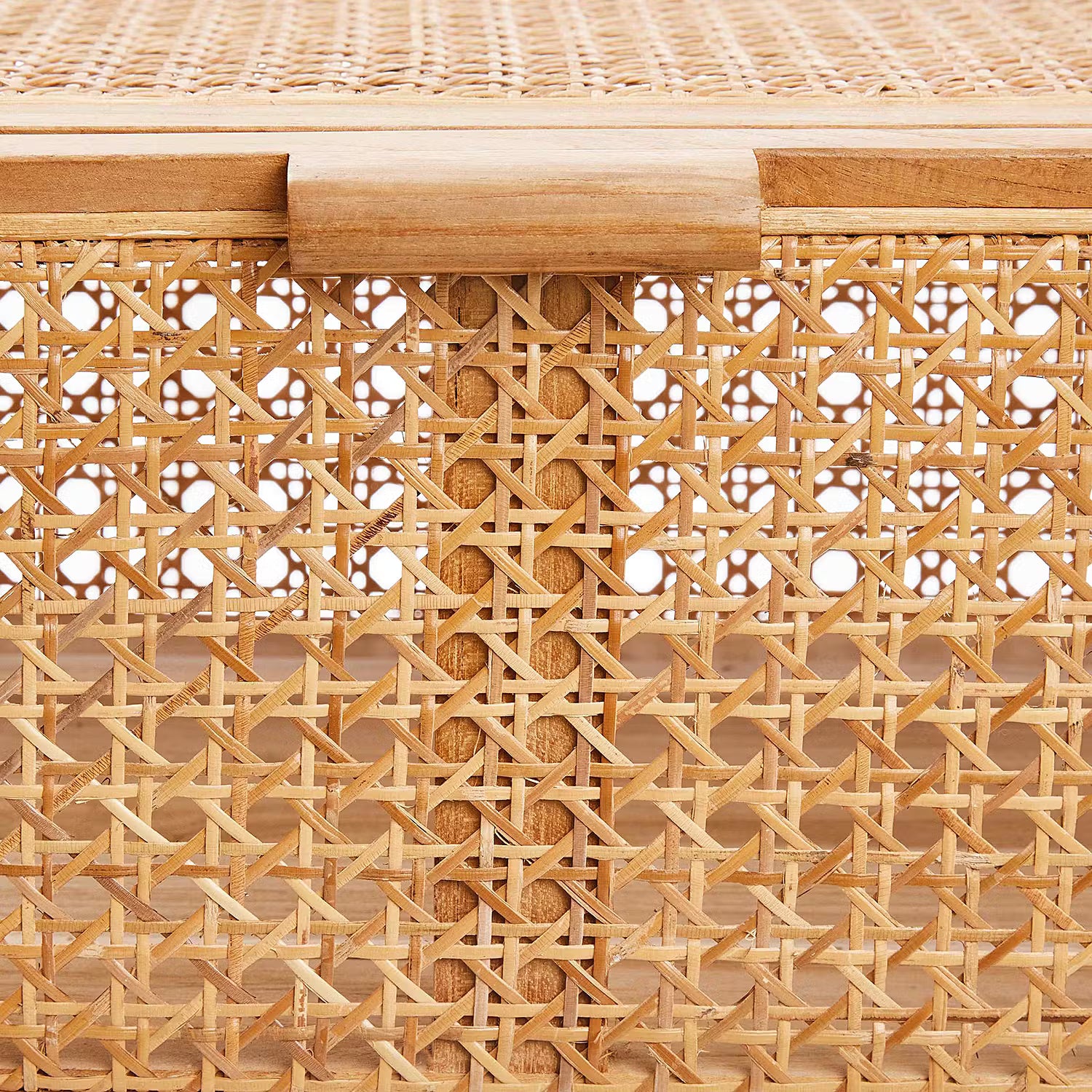WIENER MELANGE Konsolentisch - Teakholz / Rattan - Natur