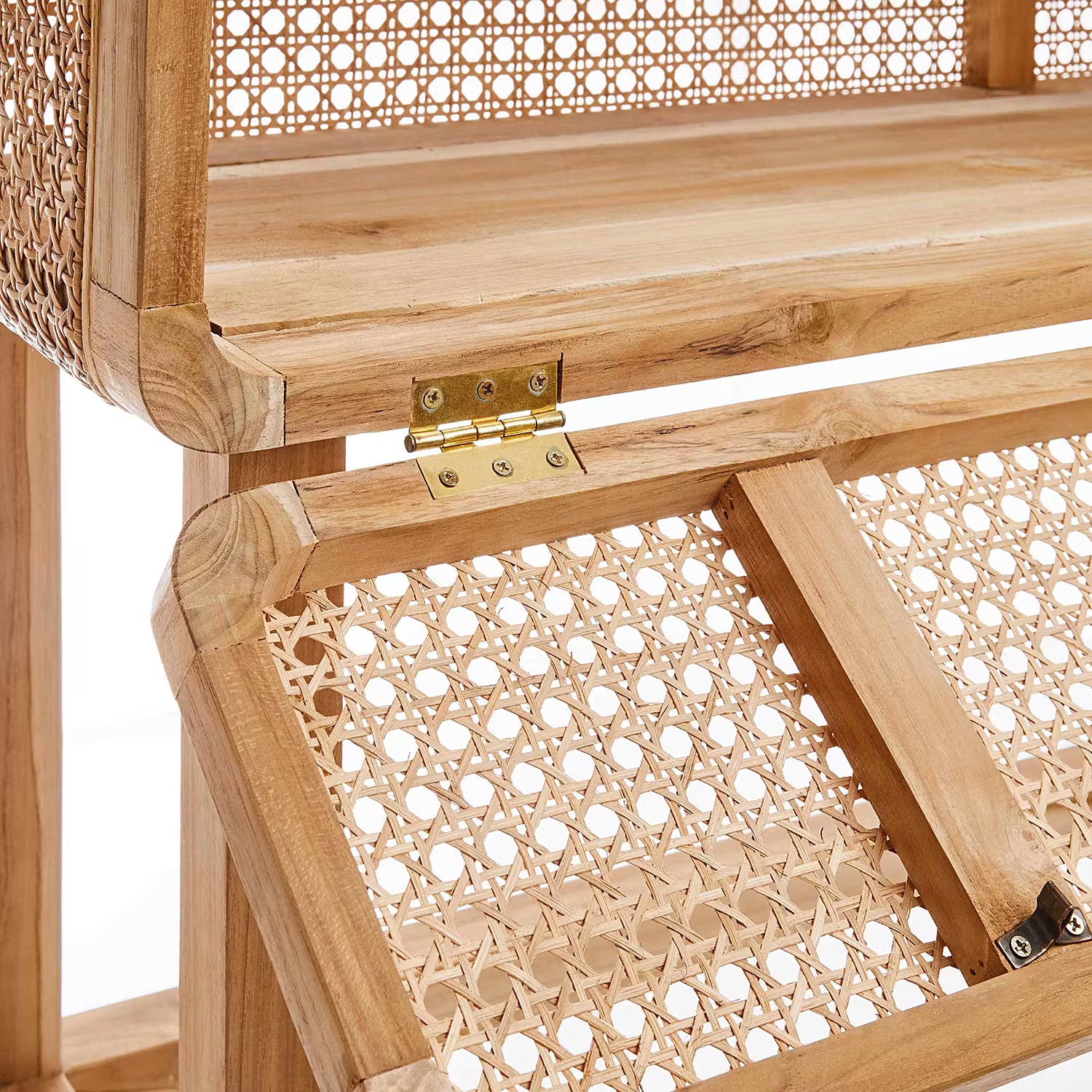 WIENER MELANGE Konsolentisch - Teakholz / Rattan - Natur