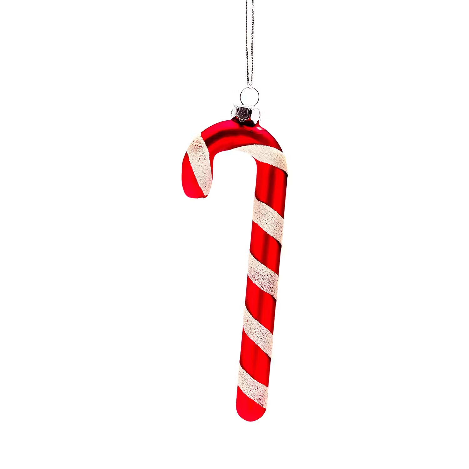 HANG ON Baumanhänger Zuckerstange 6er-Set - Glas - Rot / Weiß