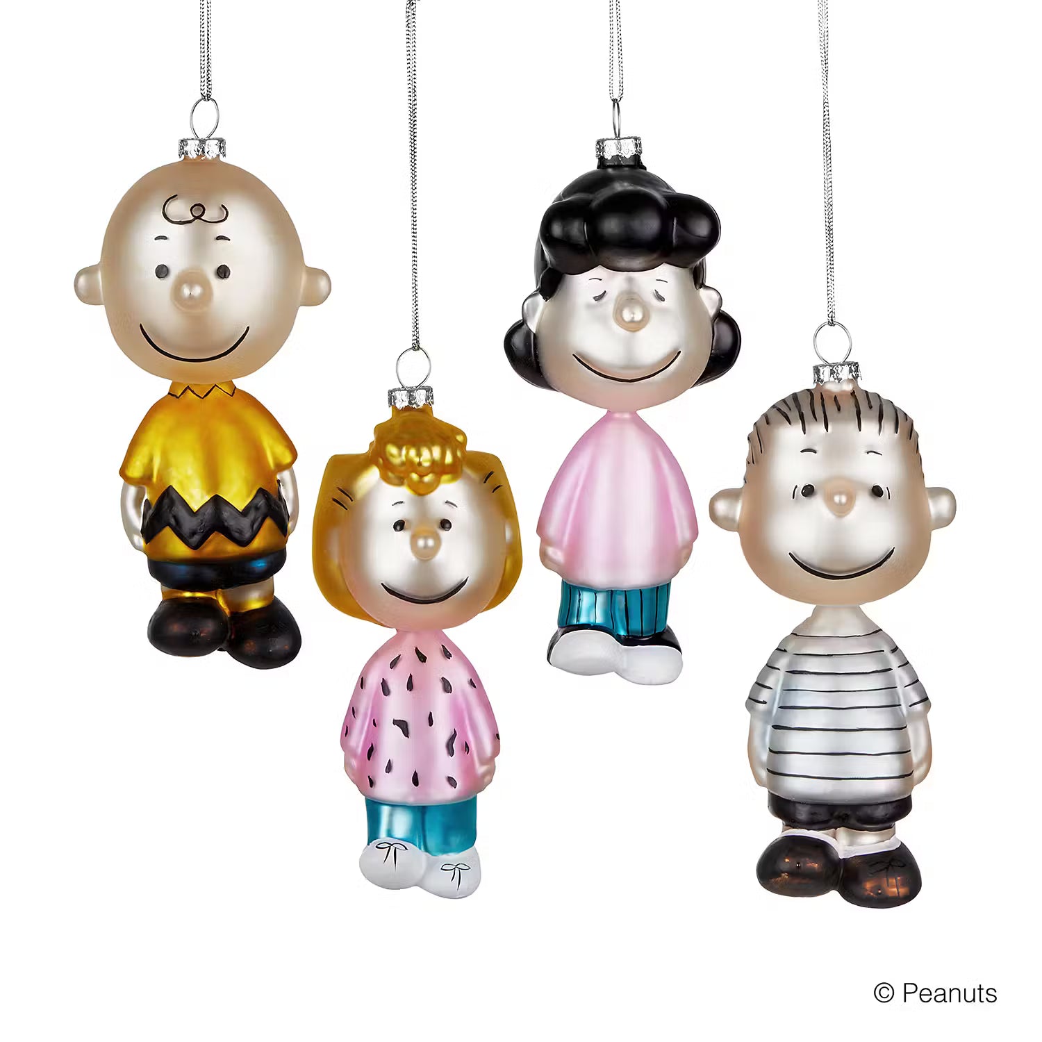 PEANUTS Anhänger Family 4er-Set - Glas - Mehrfarbig