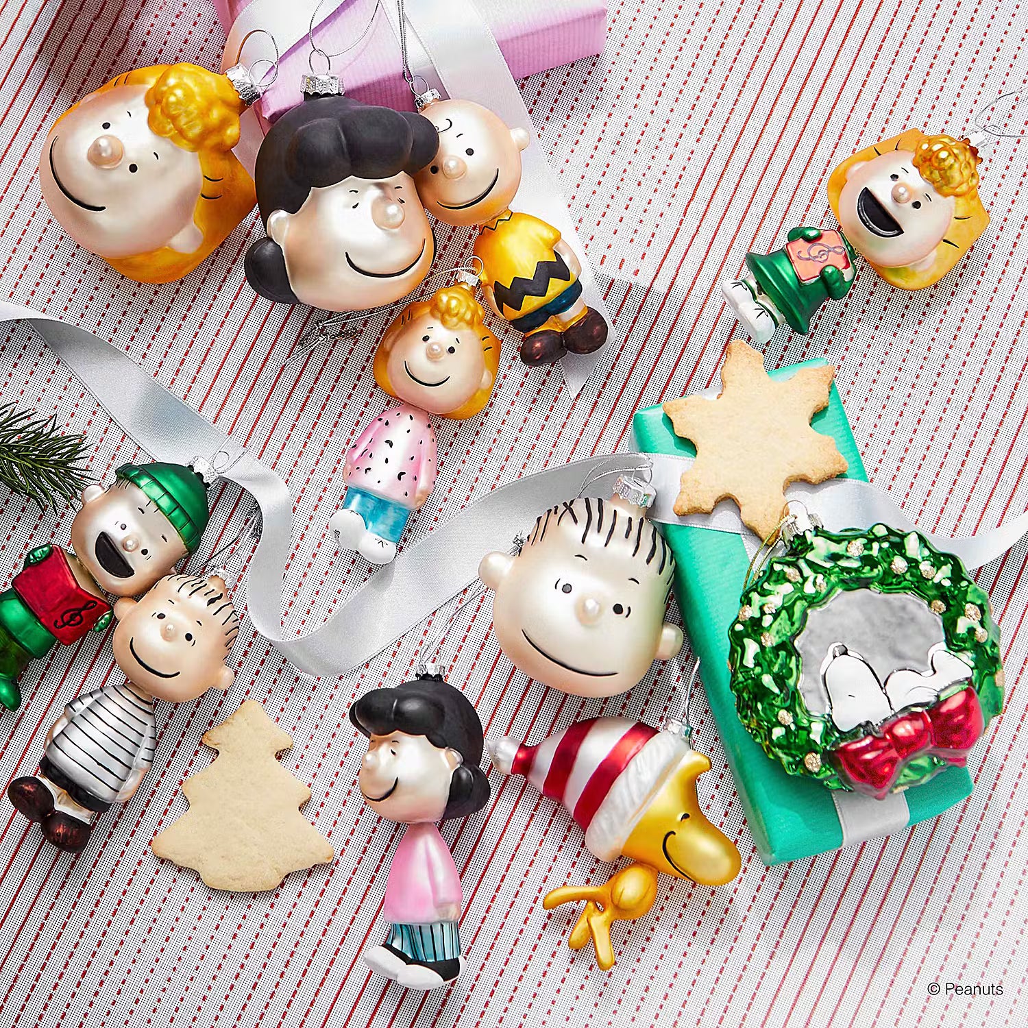 PEANUTS Anhänger Family 4er-Set - Glas - Mehrfarbig