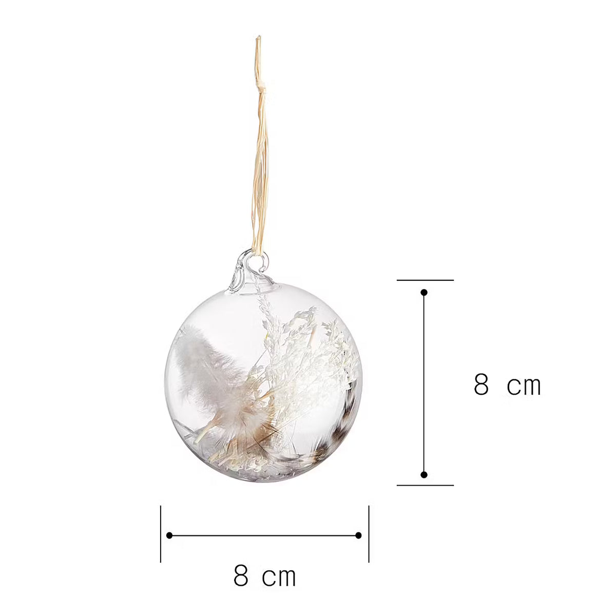 HANG ON Weihnachtskugel Trockenblumen 4er-Set – Filigran – BUTLERS