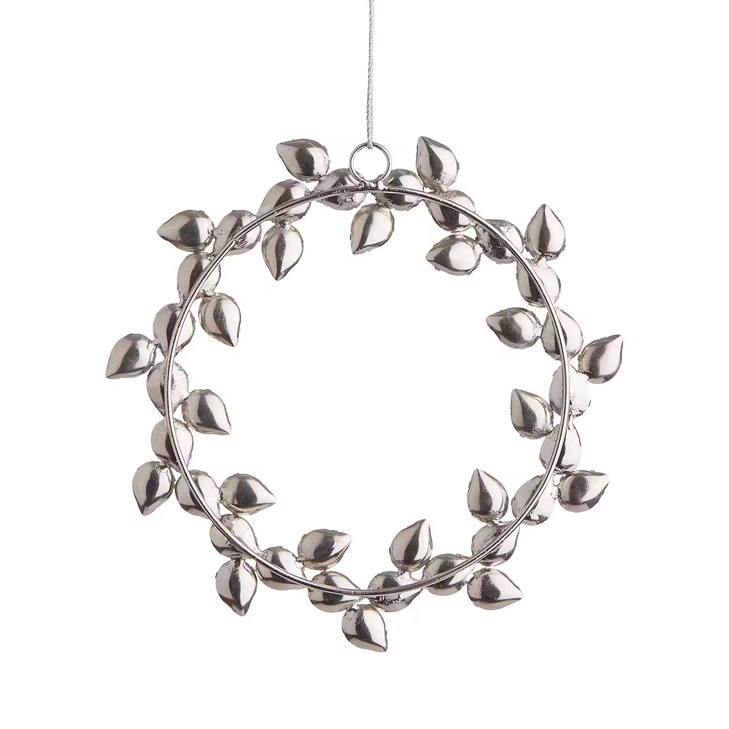 HANG ON Baumanhänger Kranz 6er-Set - Eisen / Glas - Silber