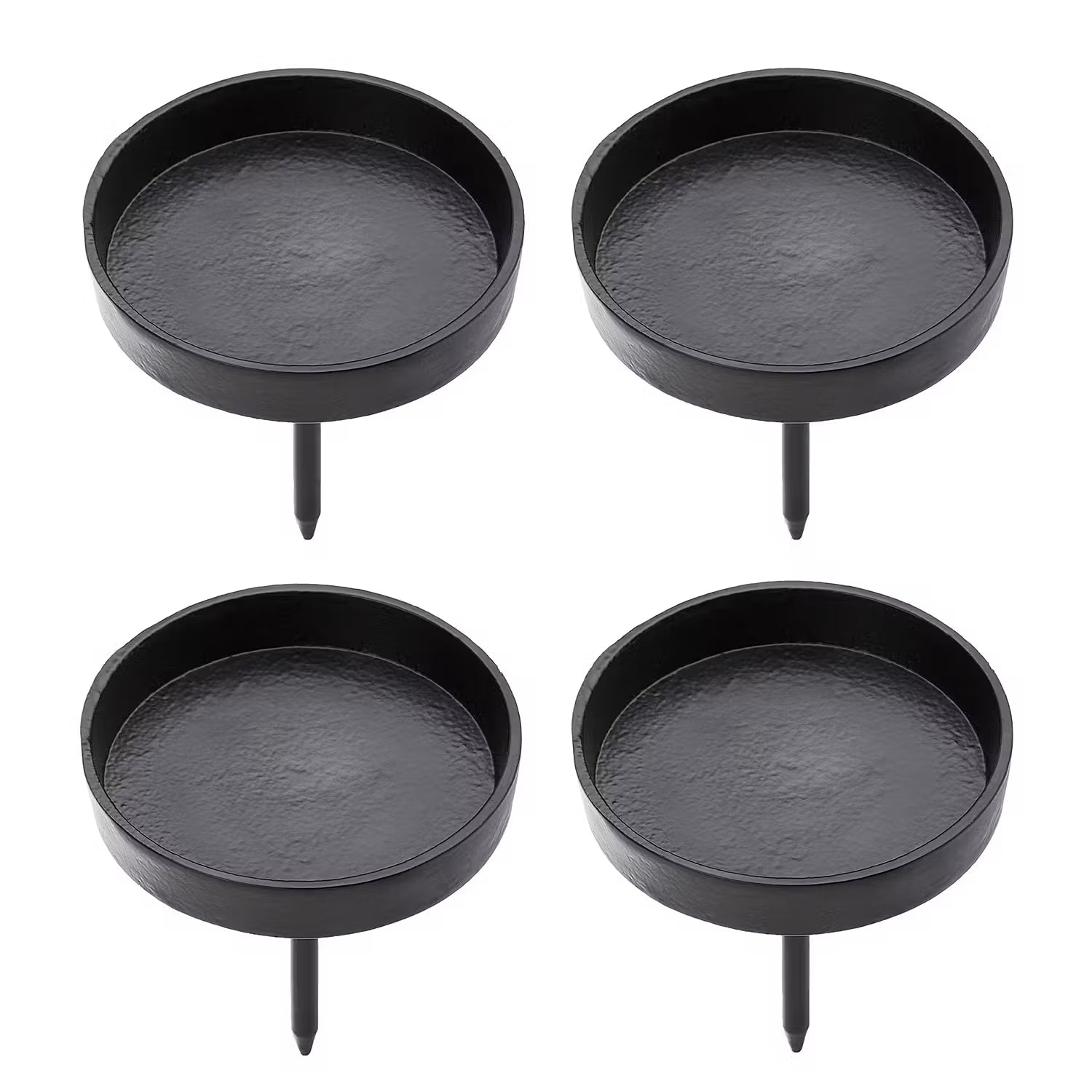 ADVENT Kerzenpick 4er-Set - Aluminium - Schwarz - 8 x 6 cm