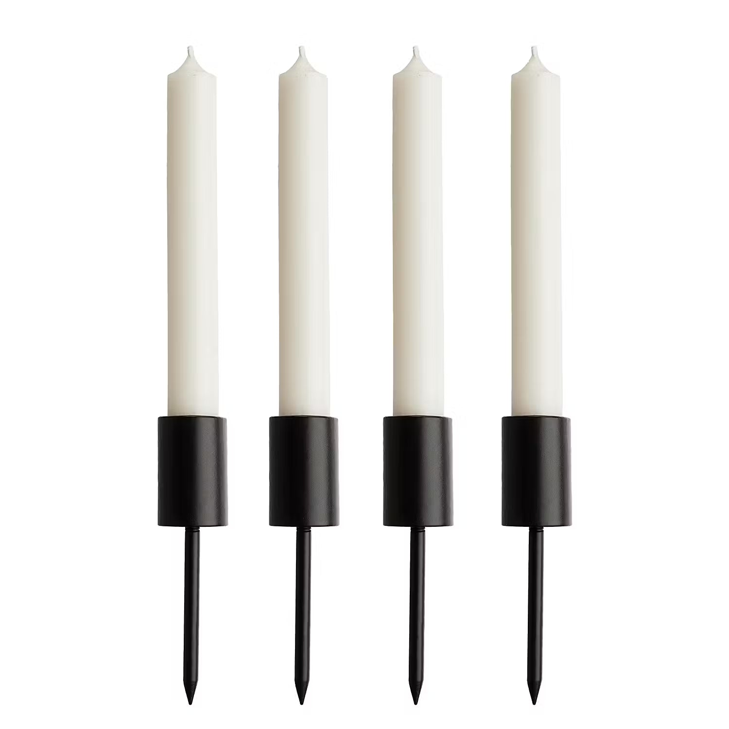 ADVENT Kerzenpick 4er-Set - Aluminium - Schwarz - 2.2 x 12 cm