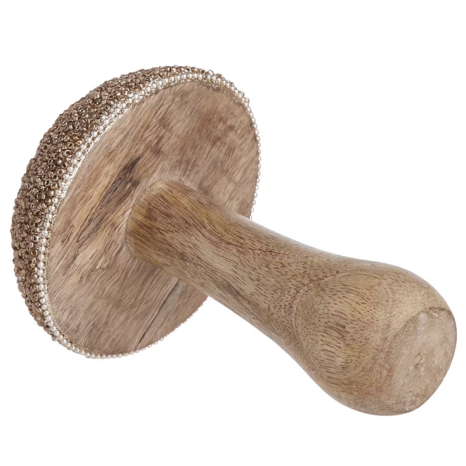 HARVEST LOVE Deko-Pilz-Set 3-tlg. - Mangoholz - Gold