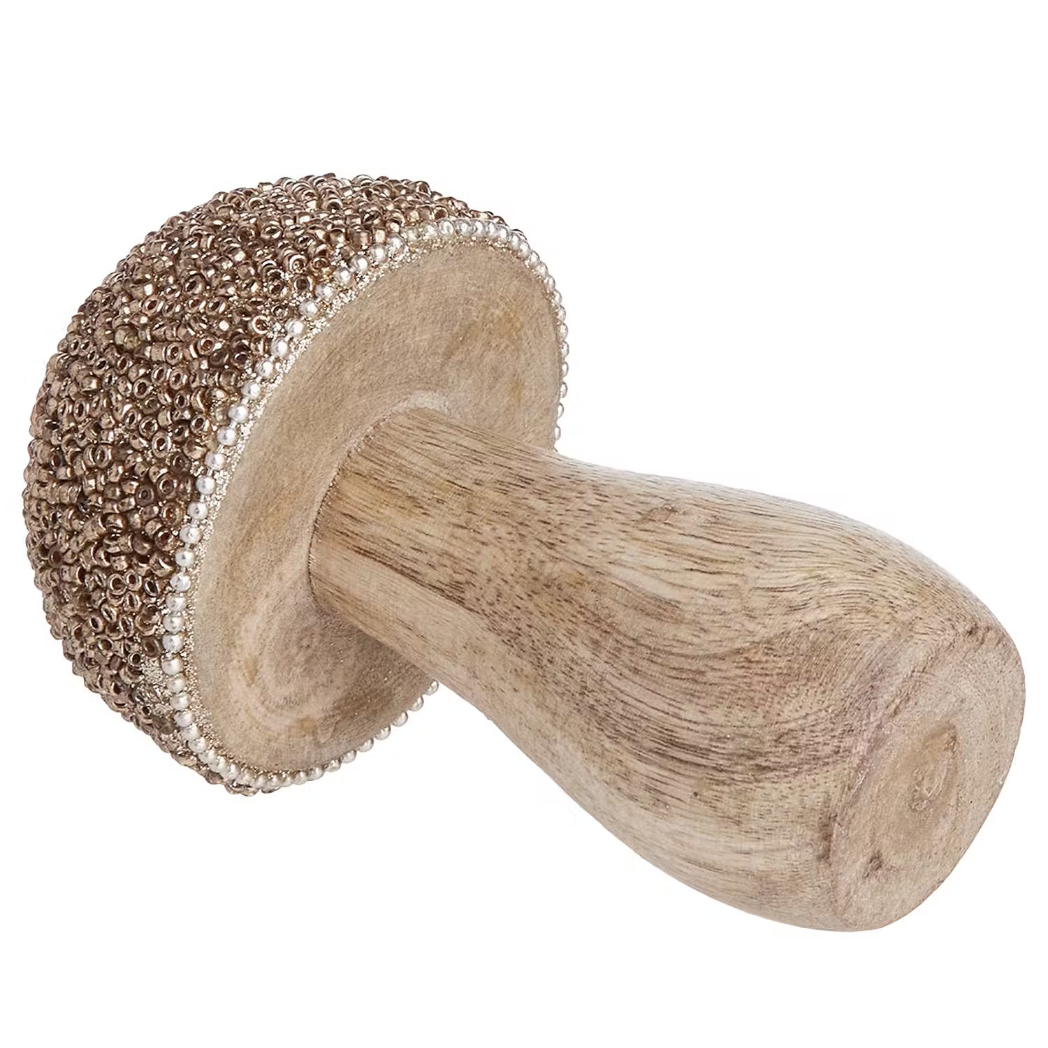 HARVEST LOVE Deko-Pilz-Set 3-tlg. - Mangoholz - Gold