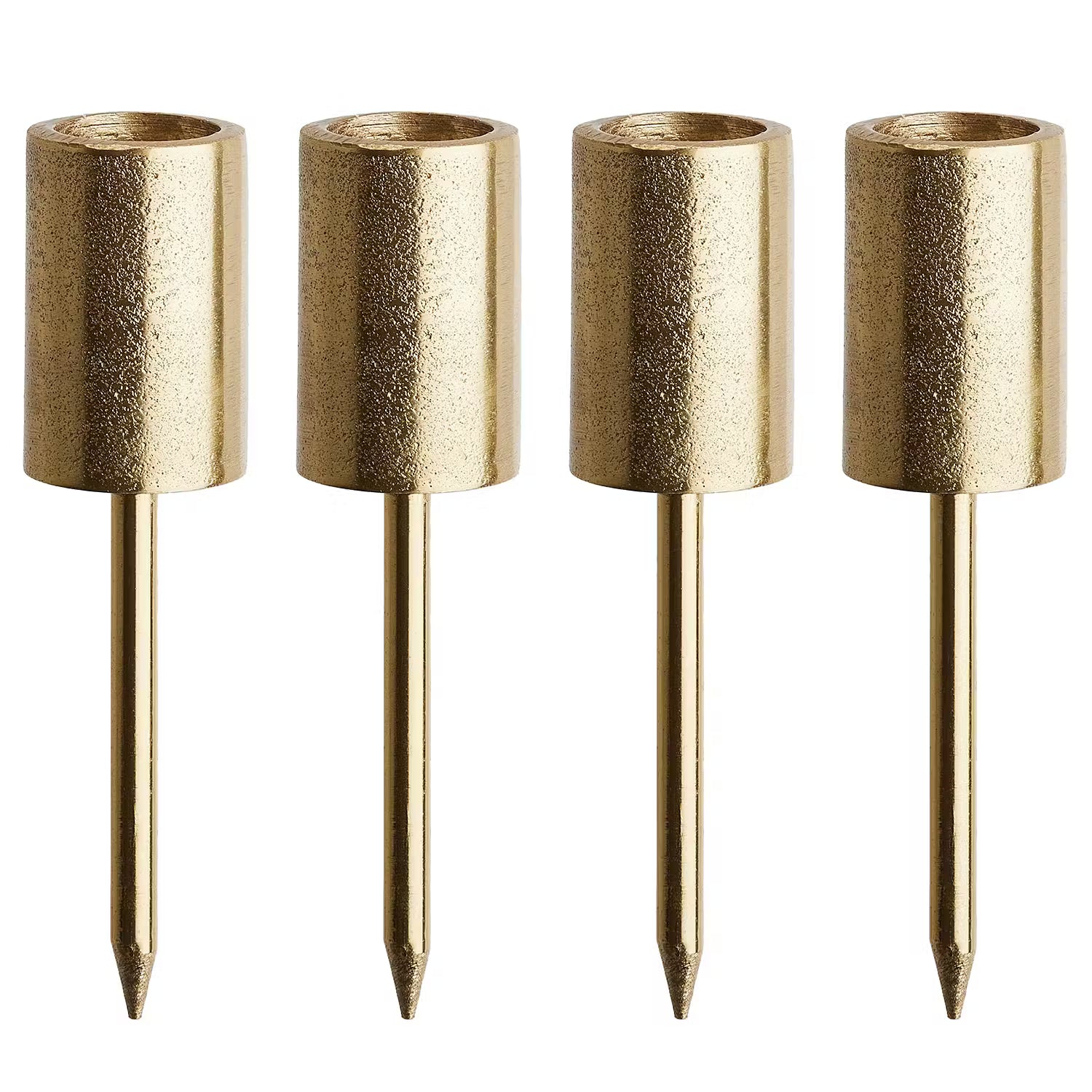 ADVENT Kerzenpick 4er-Set - Aluminium - Gold - 2.2 x 12 cm