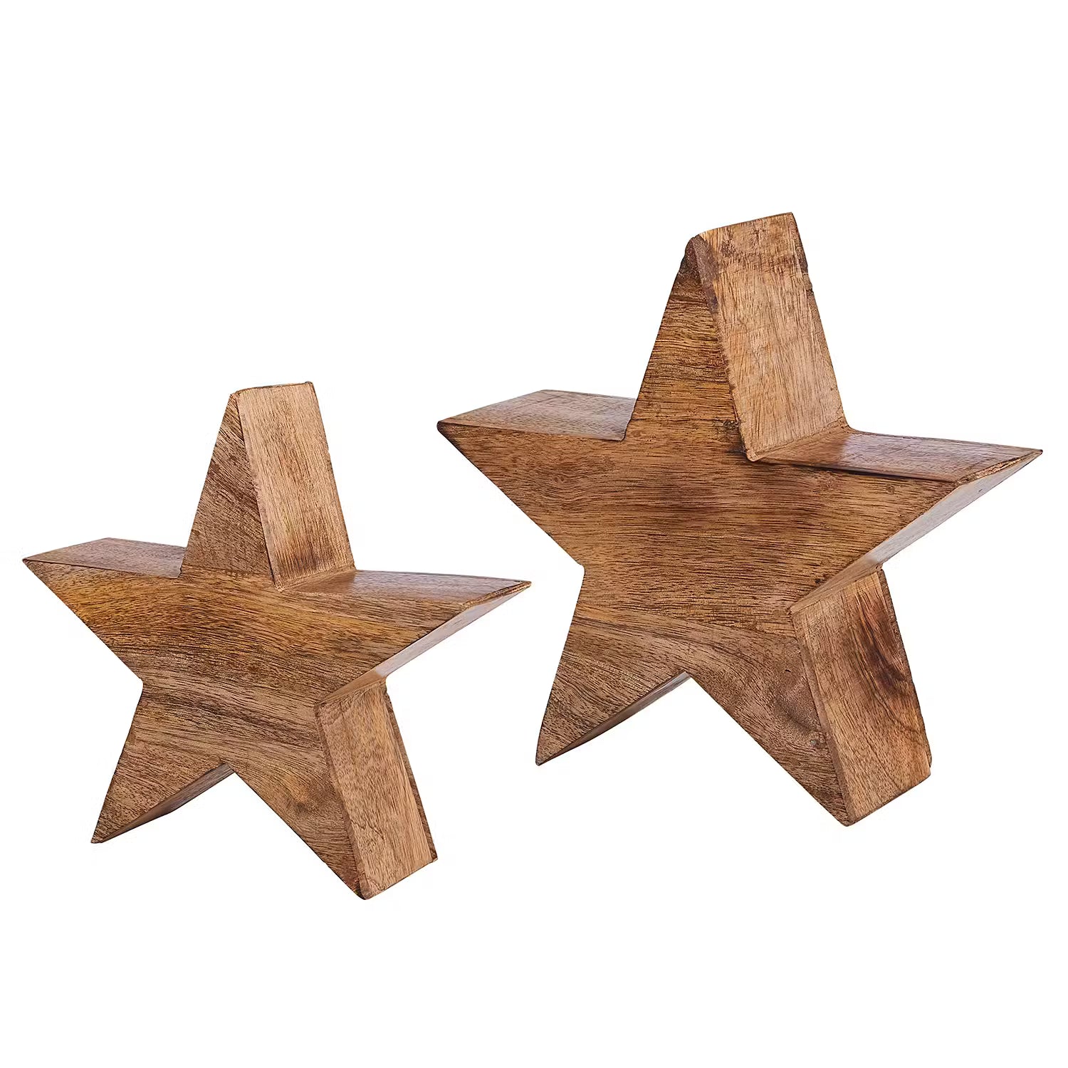 FOREST Deko-Stern 2er-Set - Mangoholz
