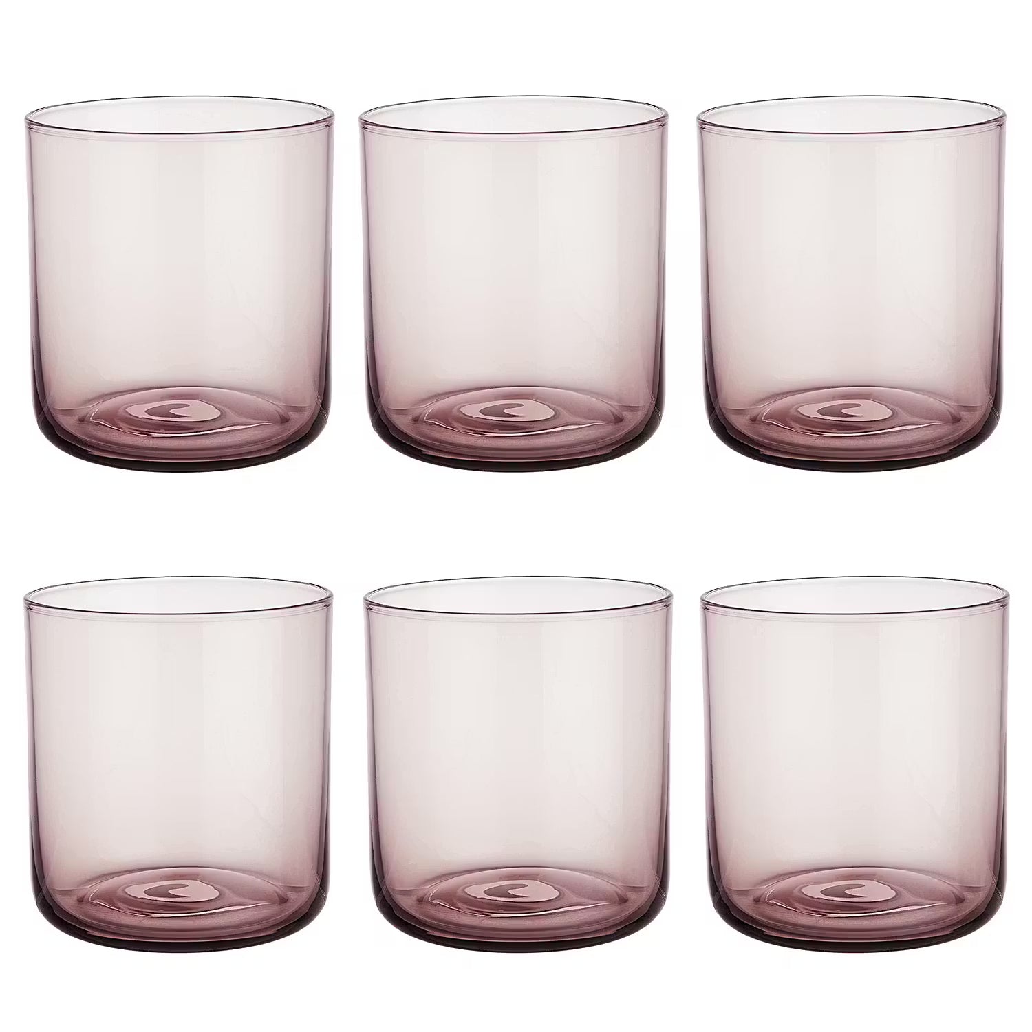 VENICE Trinkglas 6er-Set - Klarglas - Violett