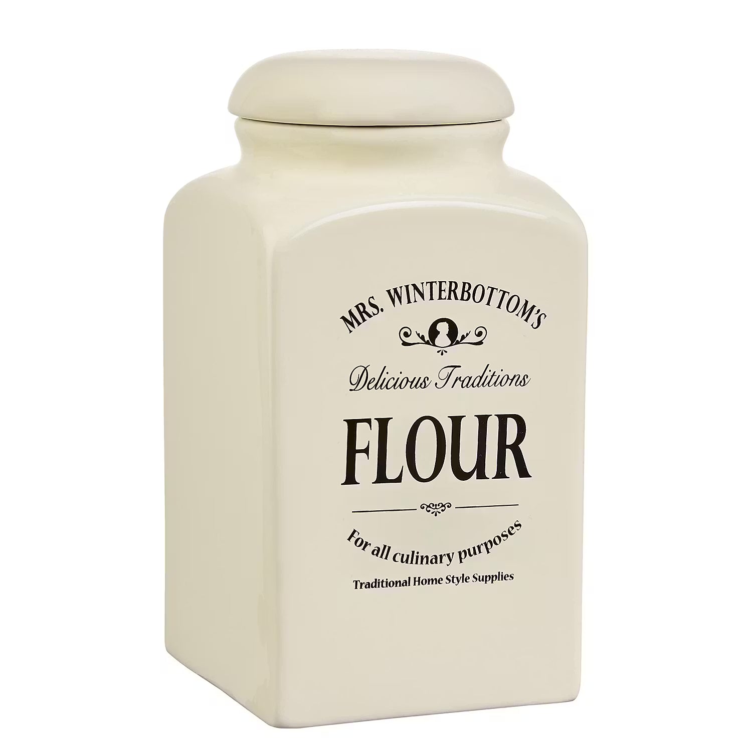 MRS. WINTERBOTTOM'S Mehl- & Zuckerdose - Dolomit - Beige