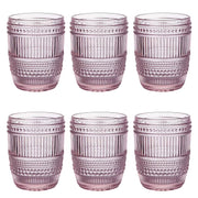 FIRENZE Trinkglas 6er-Set - Klarglas - Pink