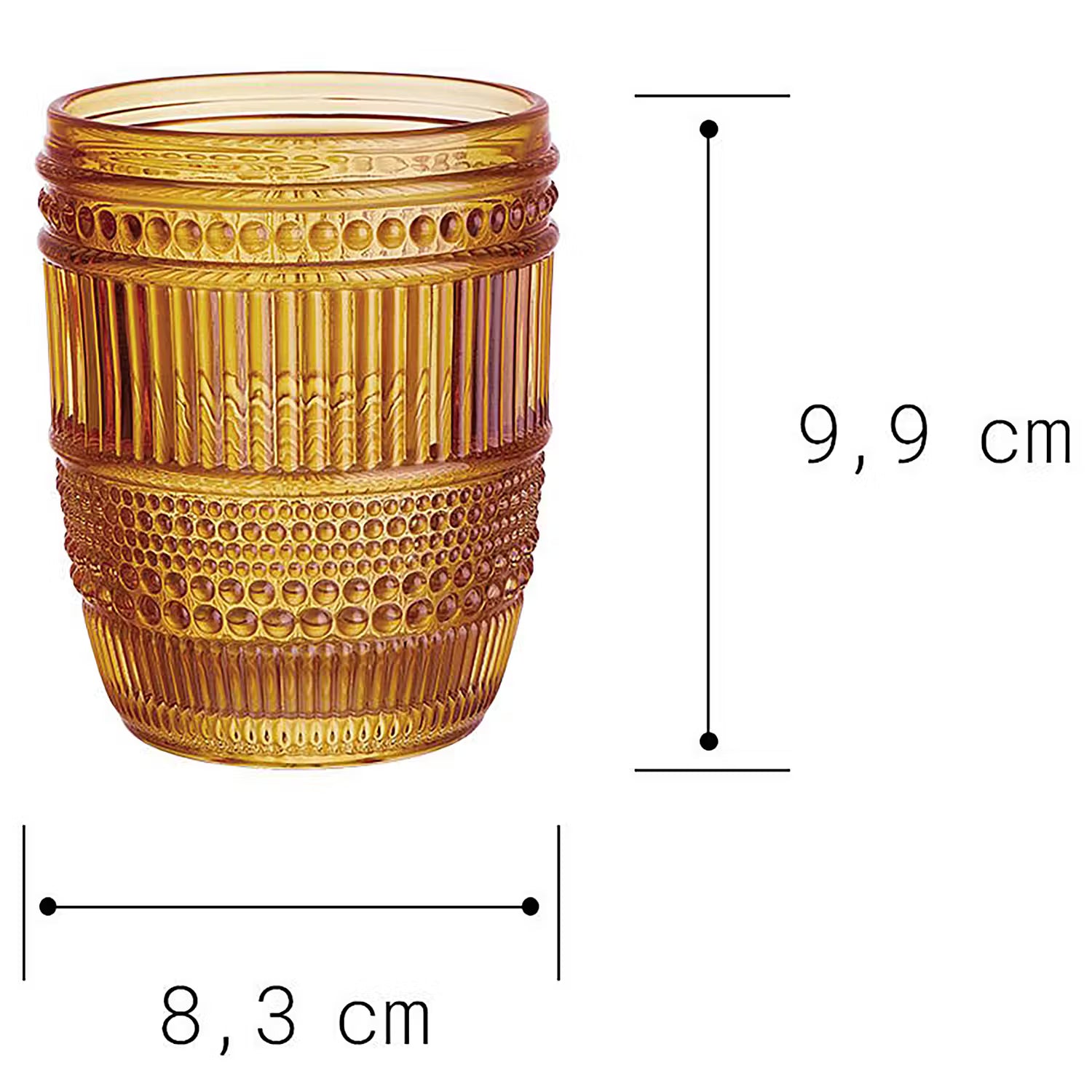 FIRENZE Trinkglas 6er-Set - Klarglas - Orange