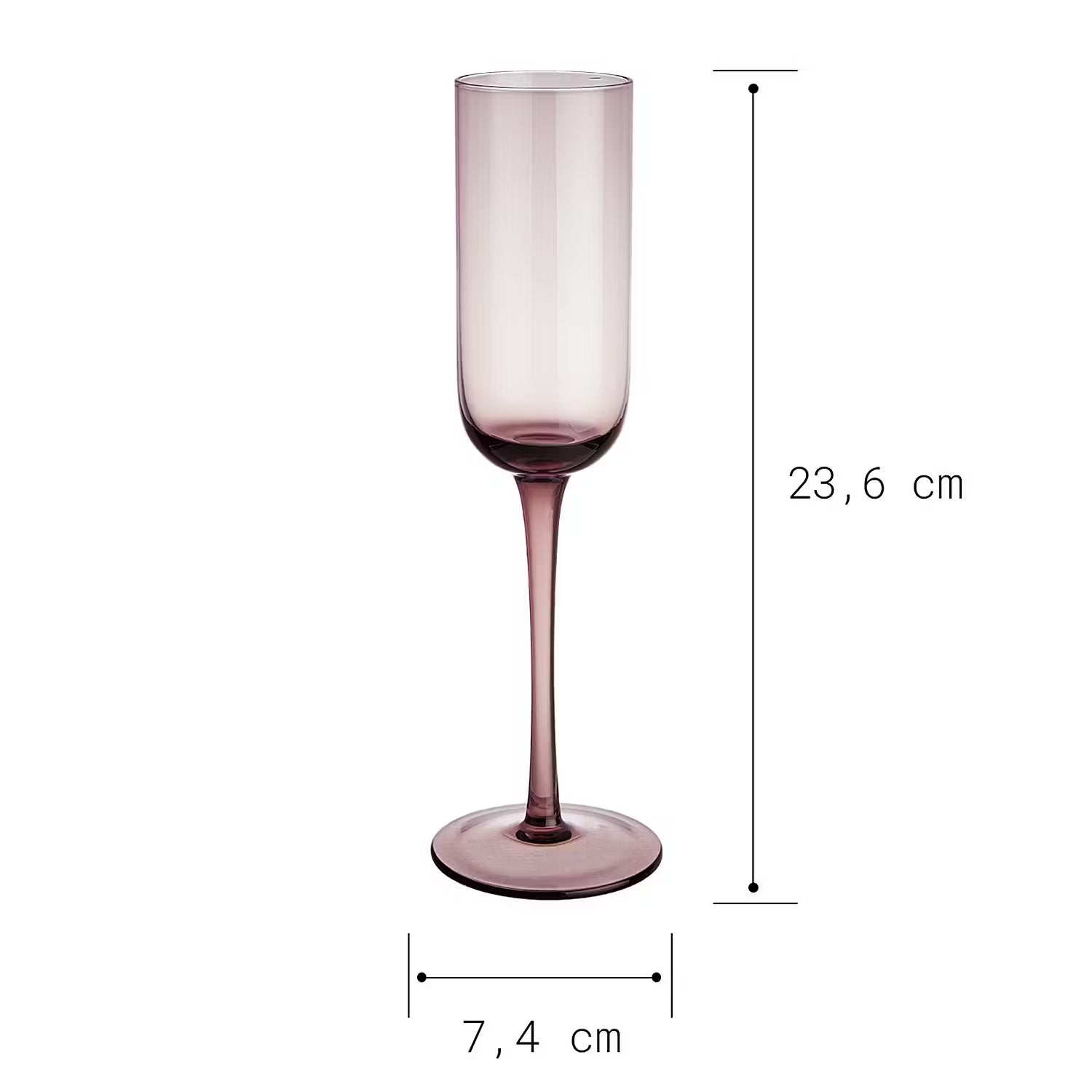 VENICE Sektglas 6er-Set - Klarglas - Violett