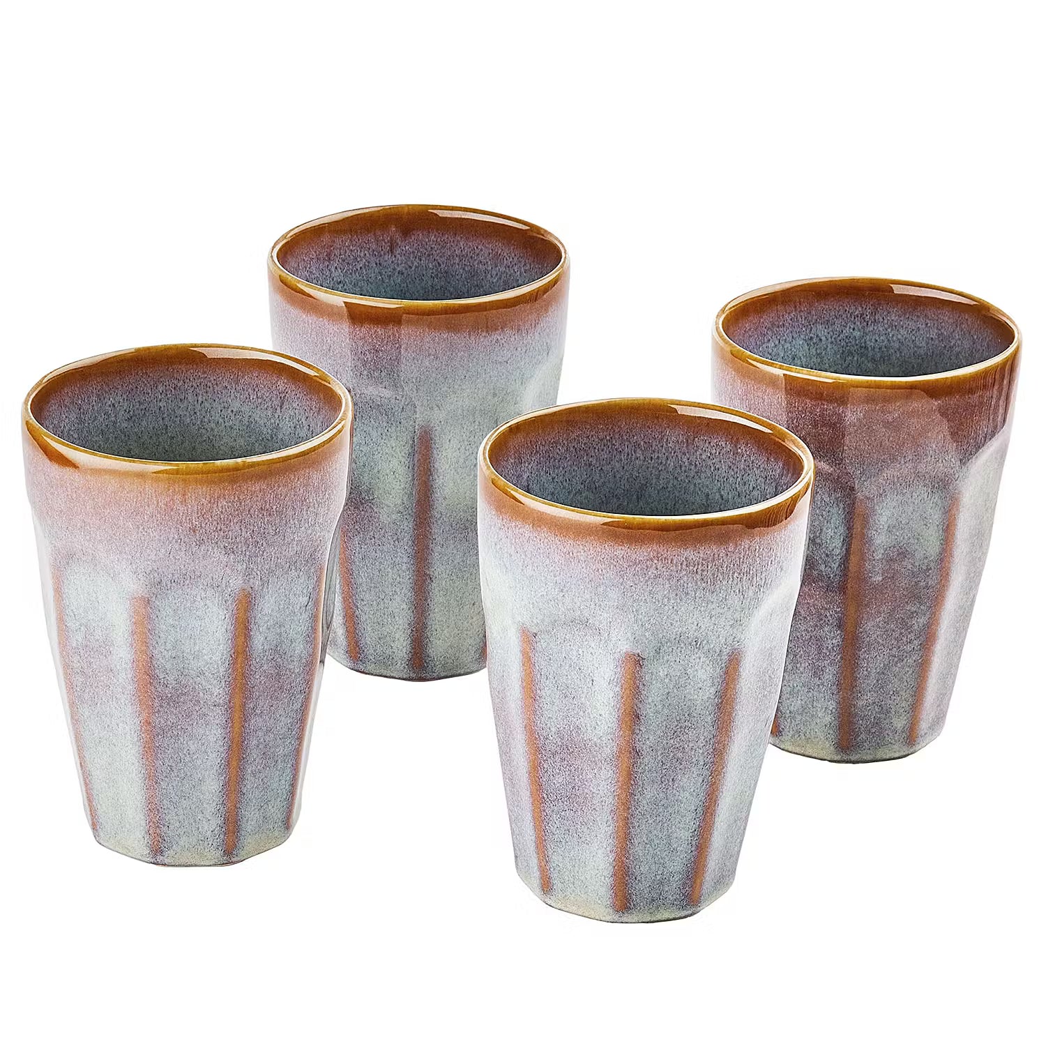 BERGAMO Latte Macchiato Tasse 6er-Set - Steinzeug - Beige