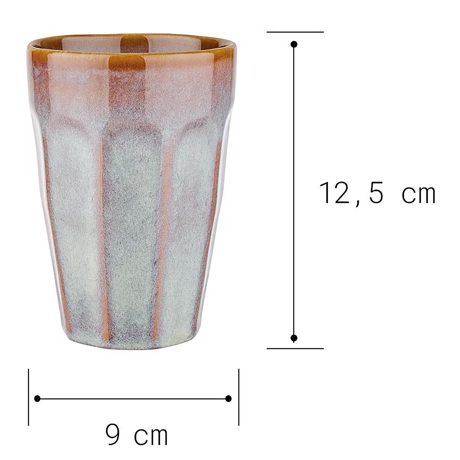 BERGAMO Latte Macchiato Tasse 6er-Set - Steinzeug - Beige