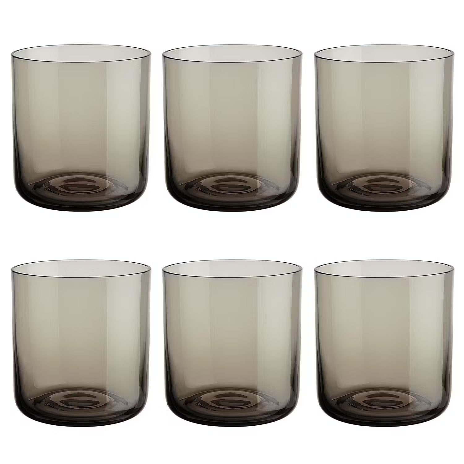 VENICE Trinkglas 6er-Set - Klarglas - Grau