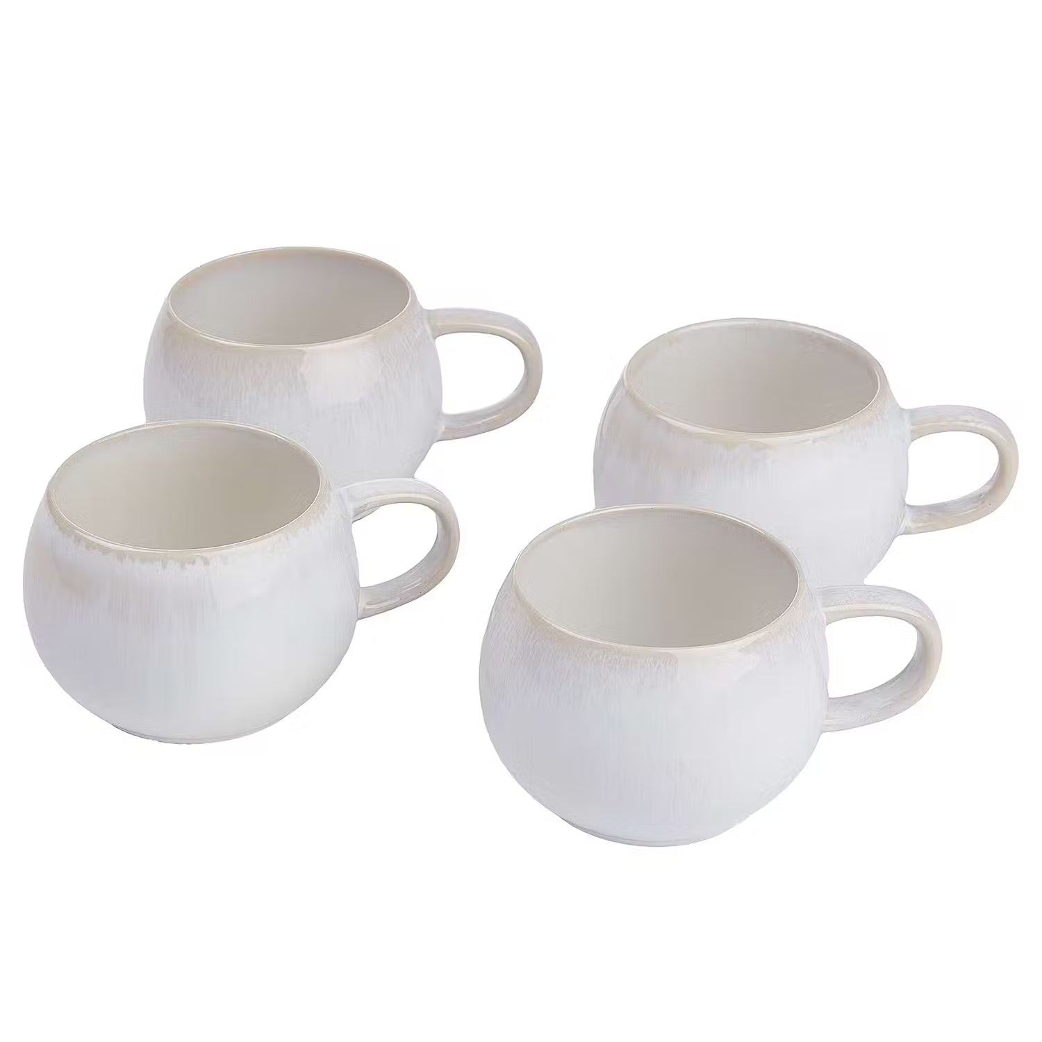 COTTAGE Tasse 4er-Set - Steinzeug - Weiß