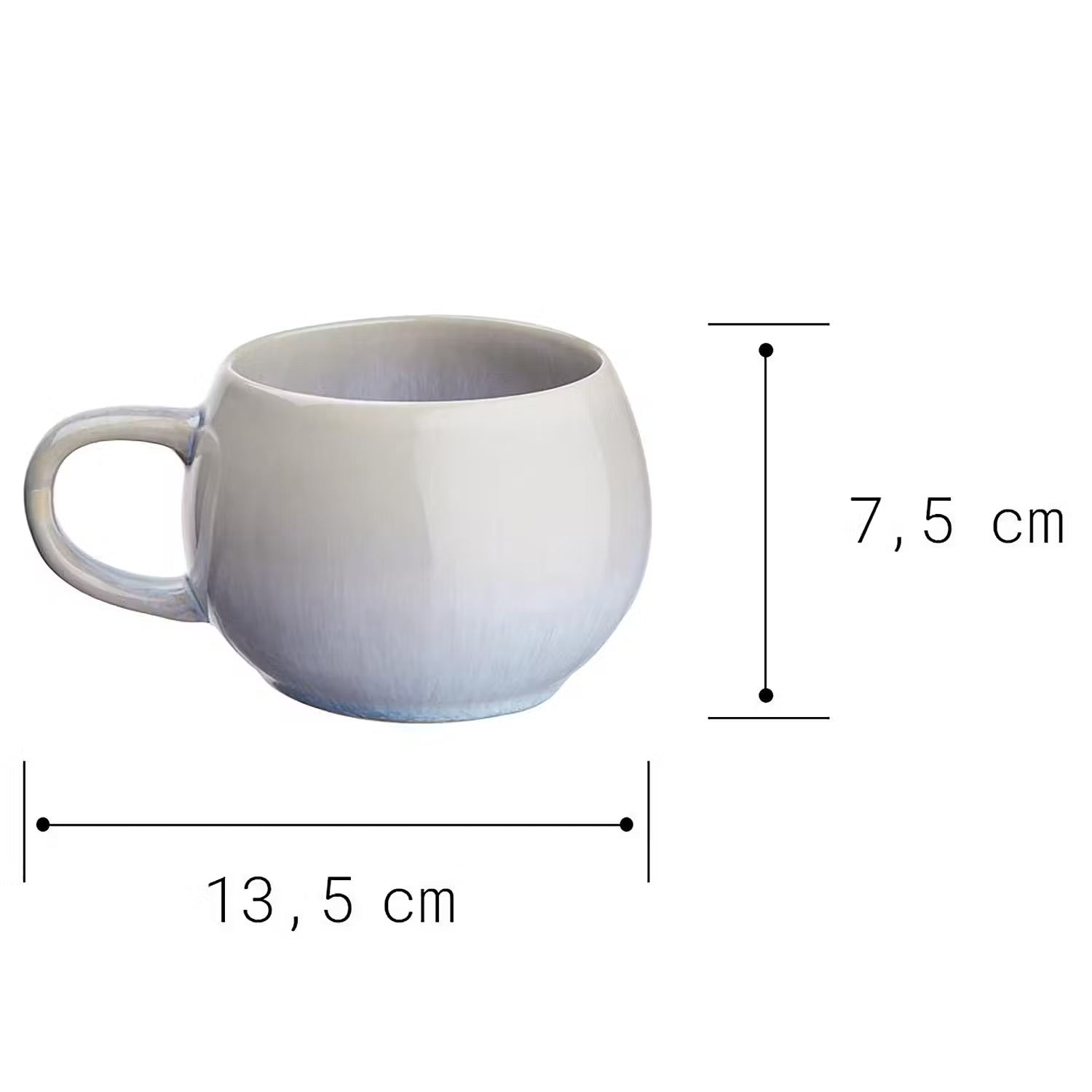 COTTAGE Tasse 4er-Set - Steinzeug - Hellblau
