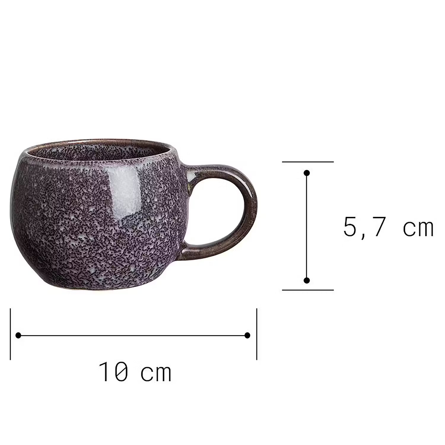COTTAGE Tasse 4er-Set - Steinzeug - Dunkelblau