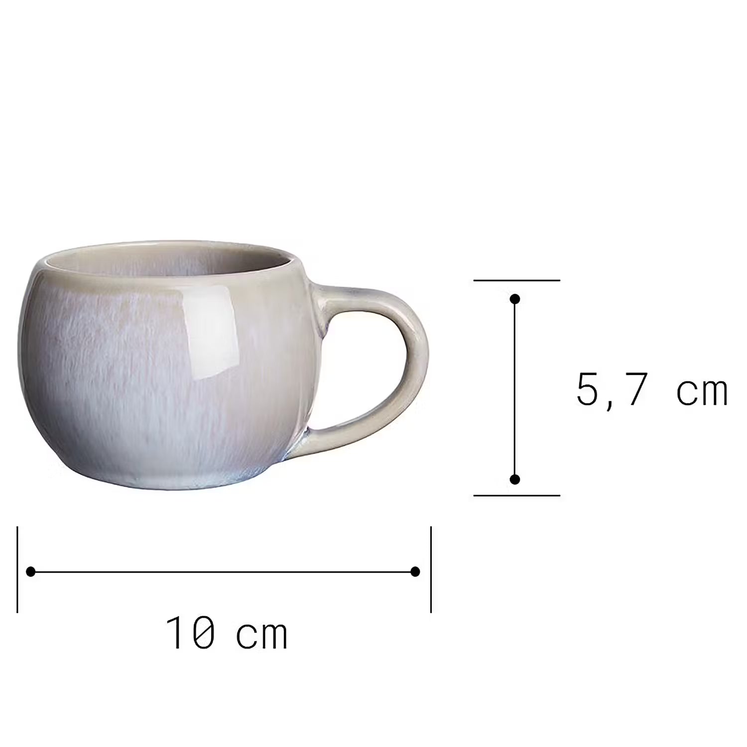 COTTAGE Tasse 4er-Set - Steinzeug - Hellblau