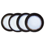 ATLANTIS Dinnerteller 4er-Set - Steingut - Schwarz