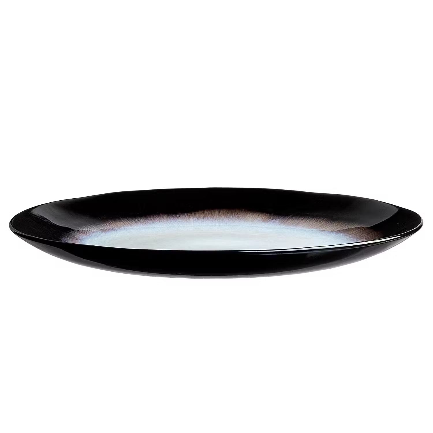 ATLANTIS Dinnerteller 4er-Set - Steingut - Schwarz