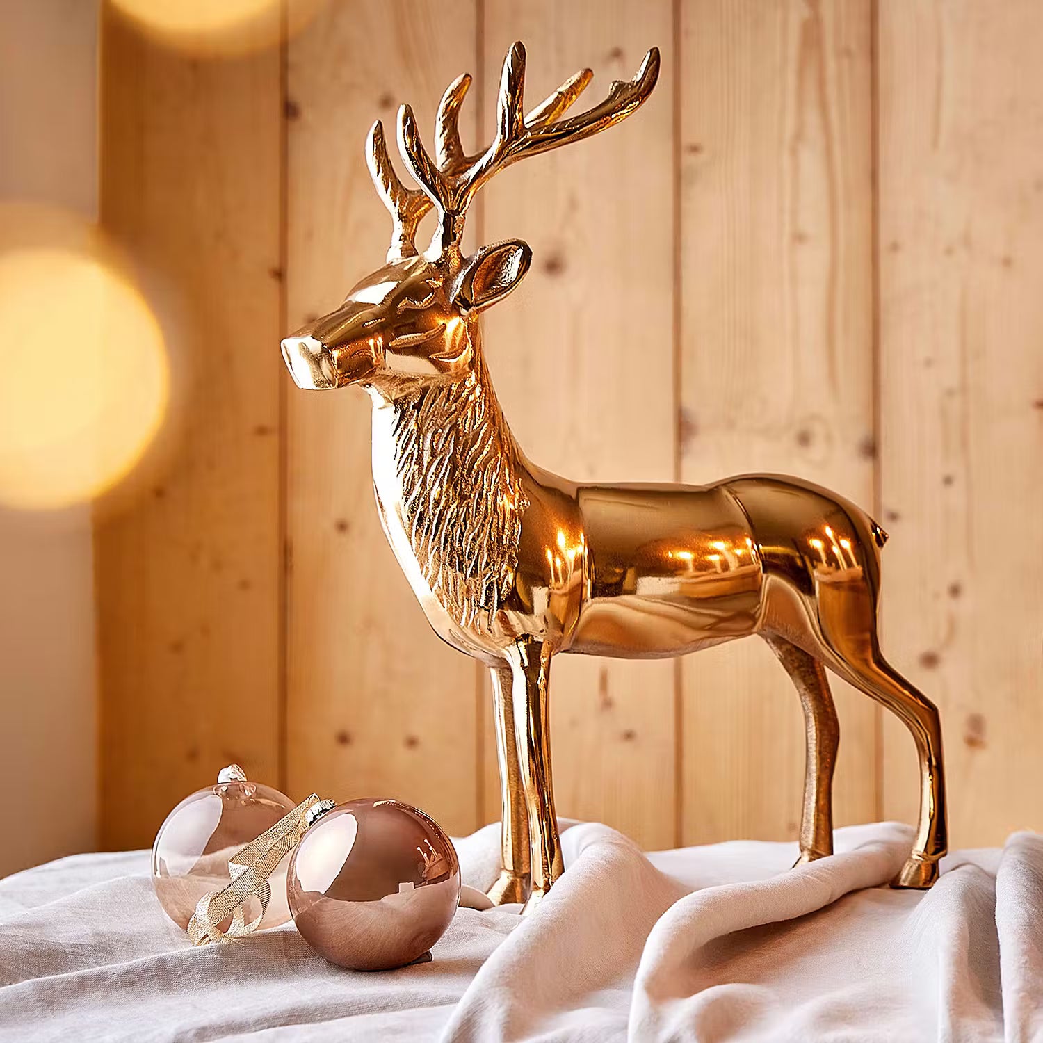 STALLONE Deko-Hirsch - Aluminium - Gold