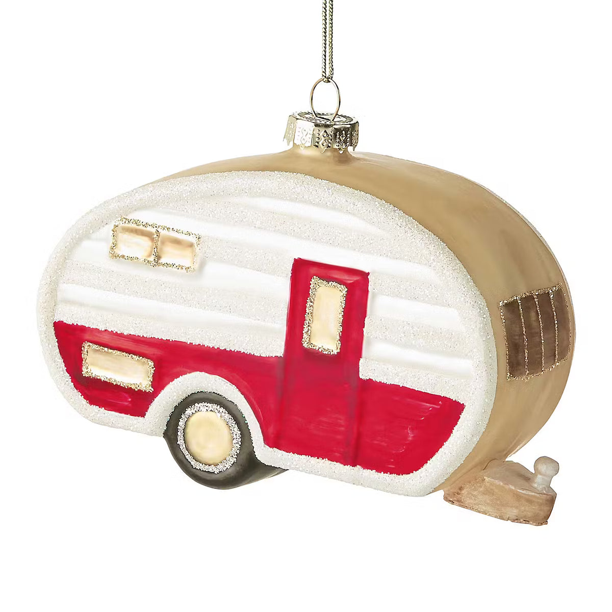 Baumanhänger HANG ON Wohnwagen - Glas - Weiß