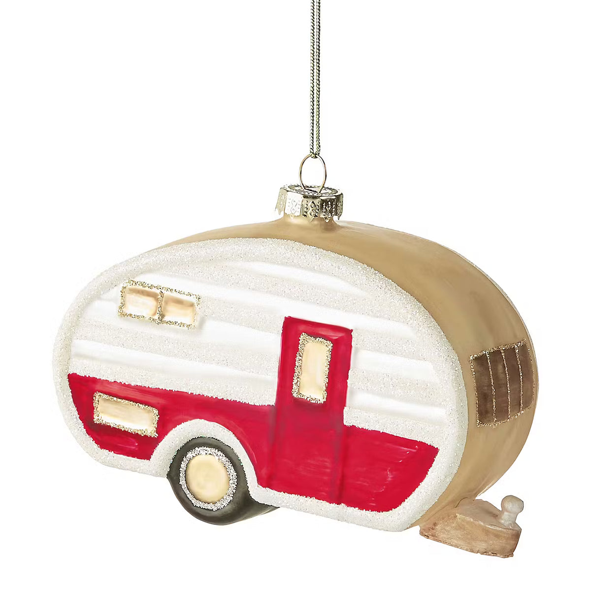 Baumanhänger HANG ON Wohnwagen - Glas - Weiß