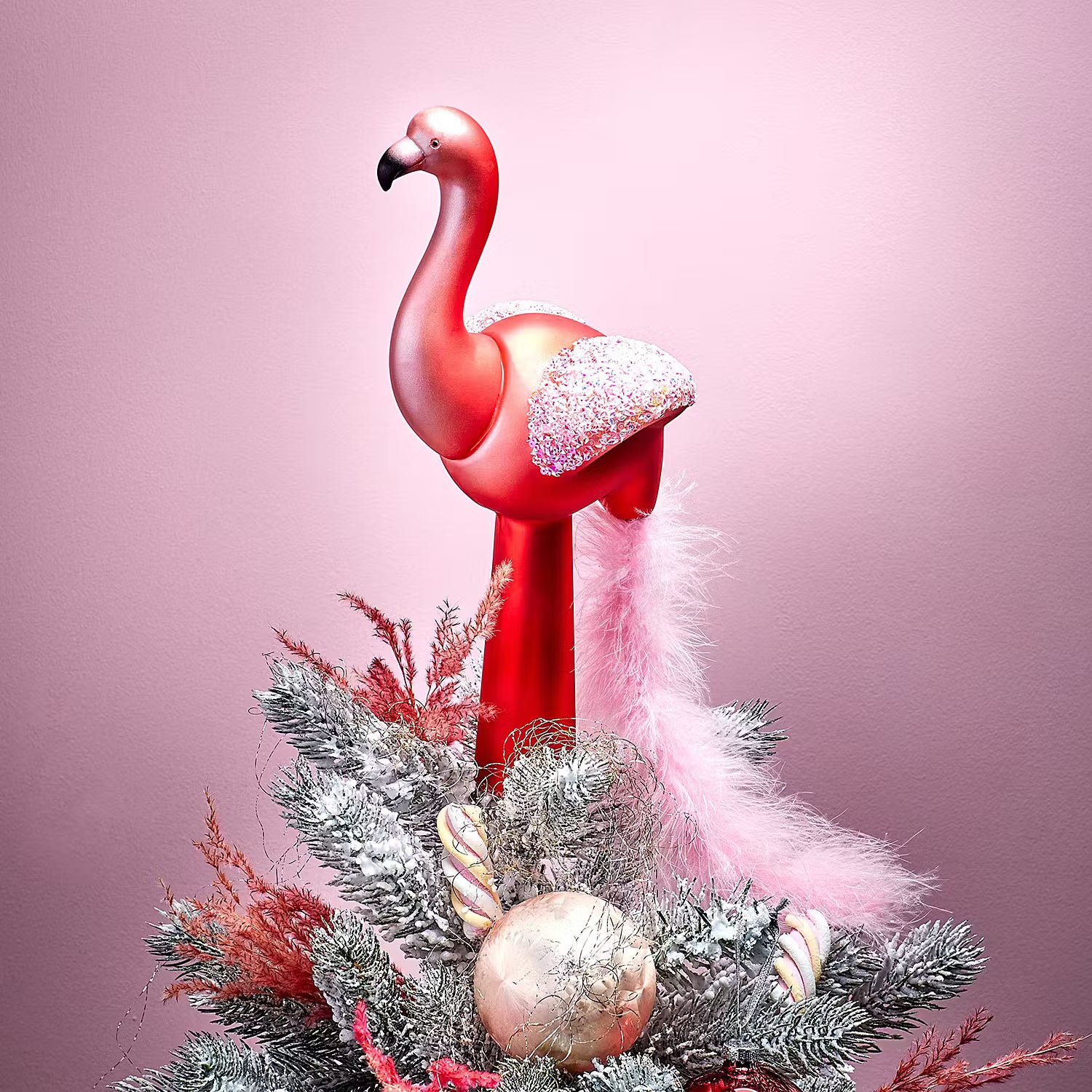 TREE TOP Baumspitze Flamingo - Glas - Pink