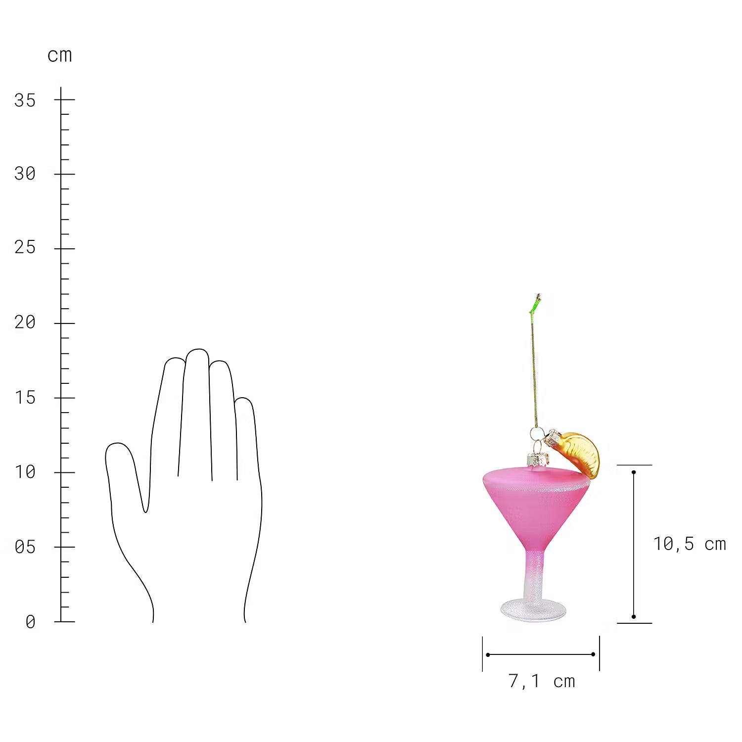 HANG ON Baumanhänger Cosmopolitan - Glas - Pink