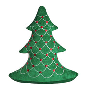 X-MAS Deko-Kissen Tanne - Polyester - Dunkelgrün