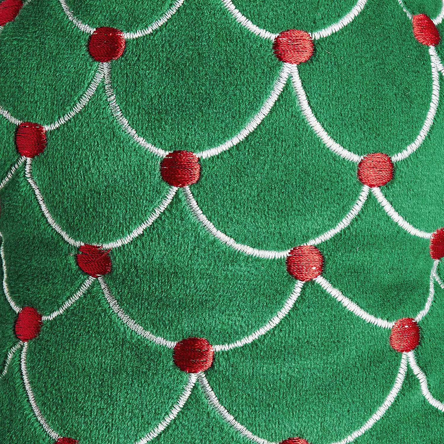 X-MAS Deko-Kissen Tanne - Polyester - Dunkelgrün