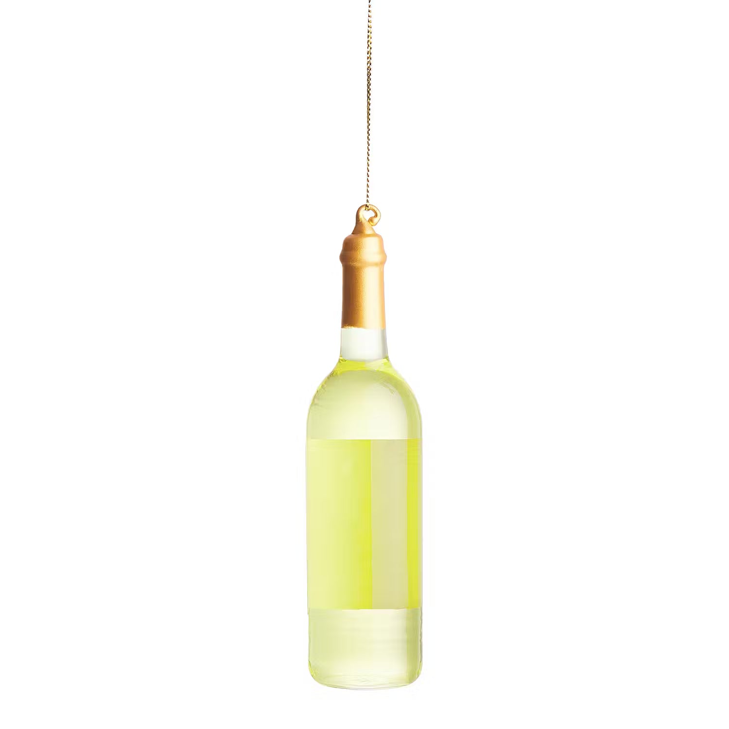 HANG ON Baumanhänger Weißweinflasche - Glas - Pastellgelb