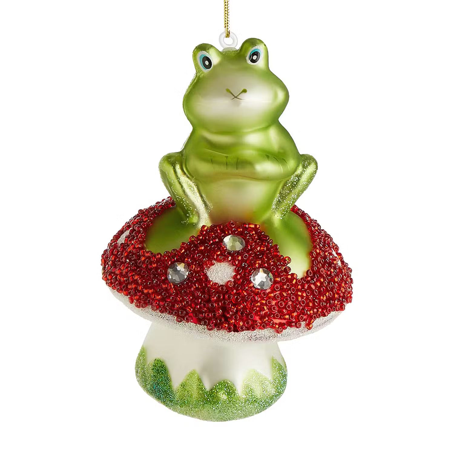 HANG ON Baumanhänger Frosch - Glas - Grün