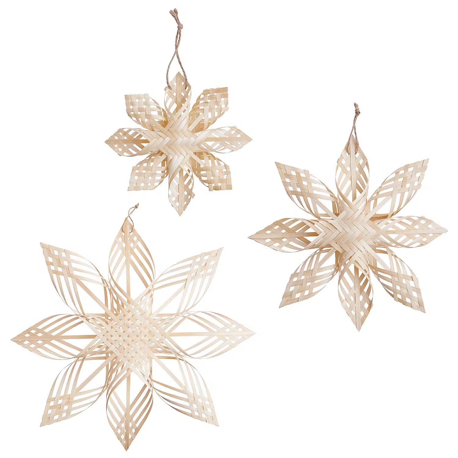 Bambusstern BOHO STAR - Bambus - Natur - 4 x 30 cm