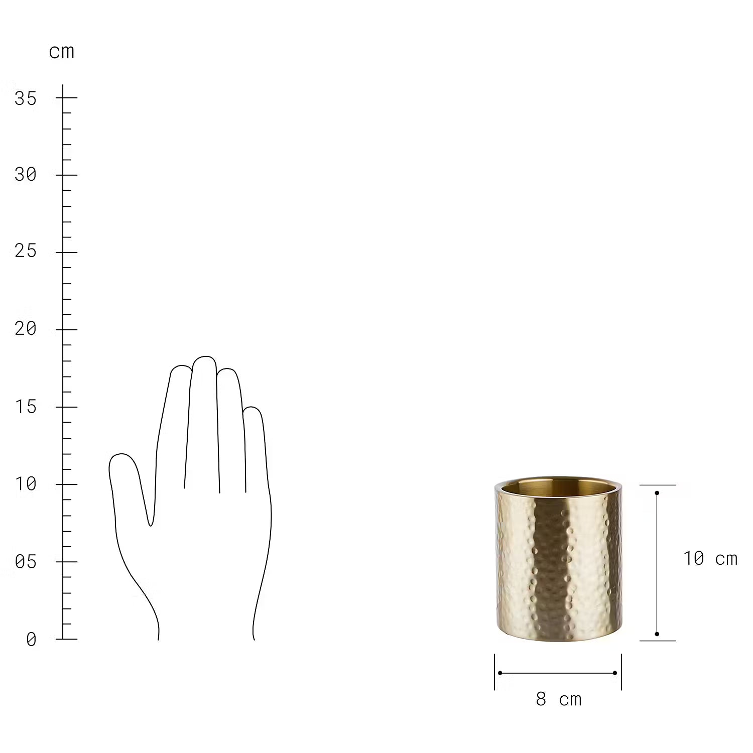 GRAND Kerzenhalter-Set 2-tlg. - Aluminium - Gold