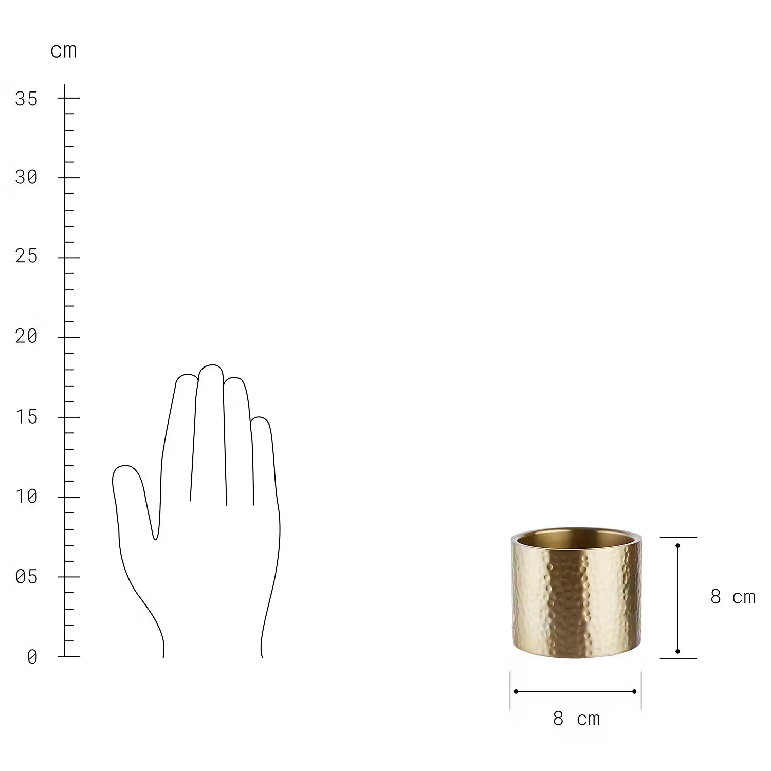 GRAND Kerzenhalter-Set 2-tlg. - Aluminium - Gold