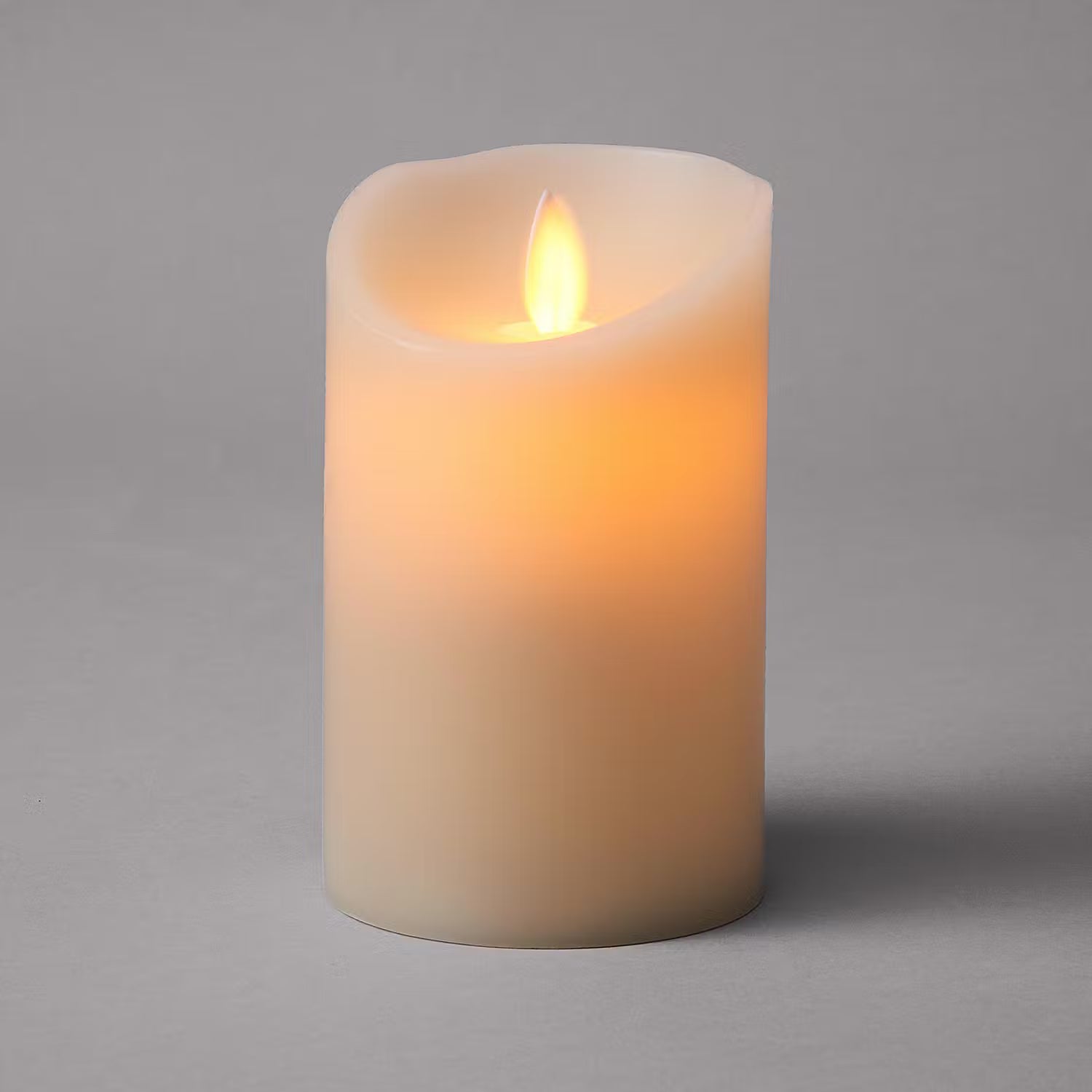 GLOWING FLAME LED-Kerze 4er-Set - Paraffin - Creme