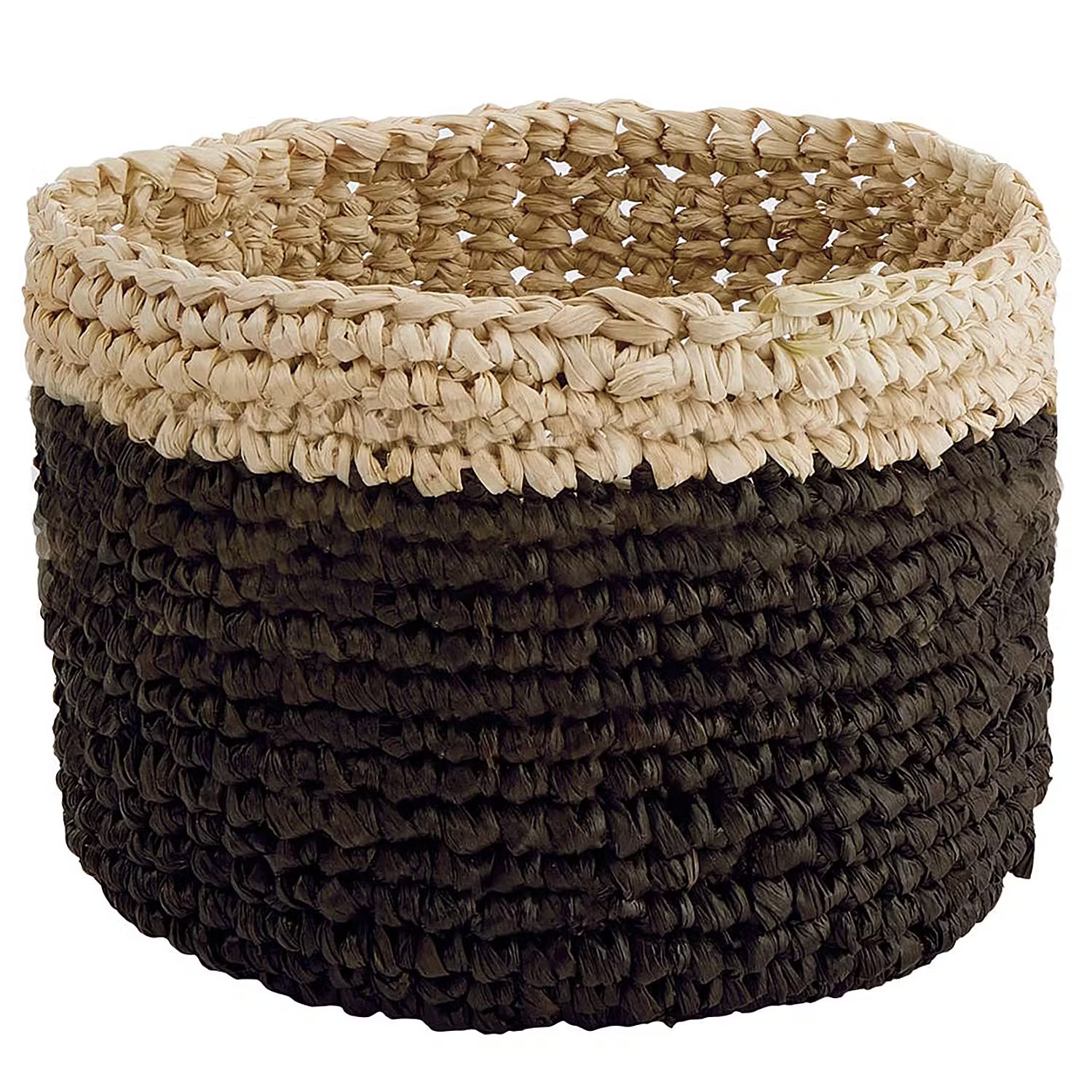 ISALO Korb-Set 4-tlg. - Raffia - Natur / Schwarz