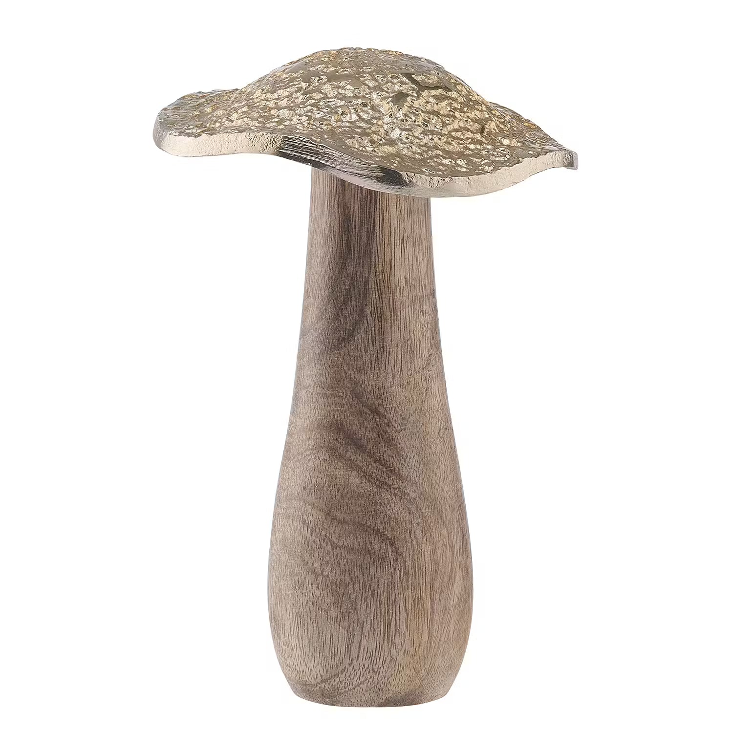 HARVEST SPLENDOR Deko-Pilz-Set 2-tlg. - Aluminium / Mango massiv- Gold
