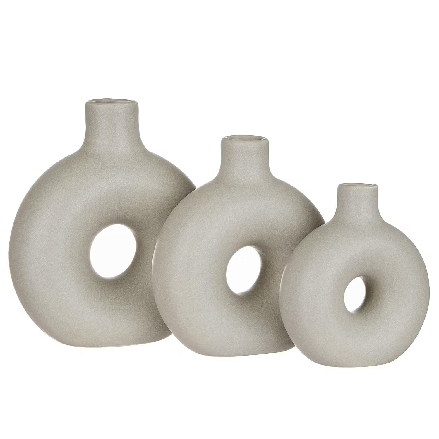 LOOP Vase 3er-Set - Dolomit - Hellgrau