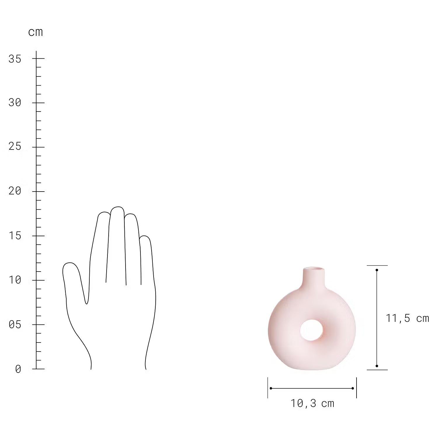 LOOP Vase 3er-Set - Dolomit - Rosé