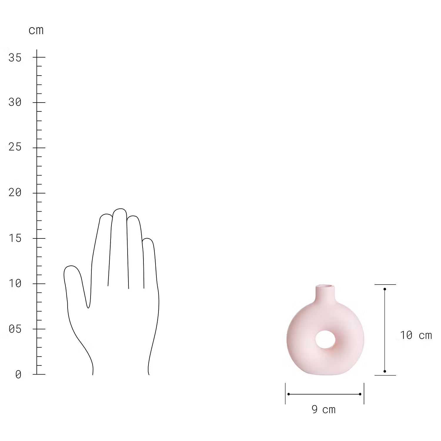 LOOP Vase 3er-Set - Dolomit - Rosé