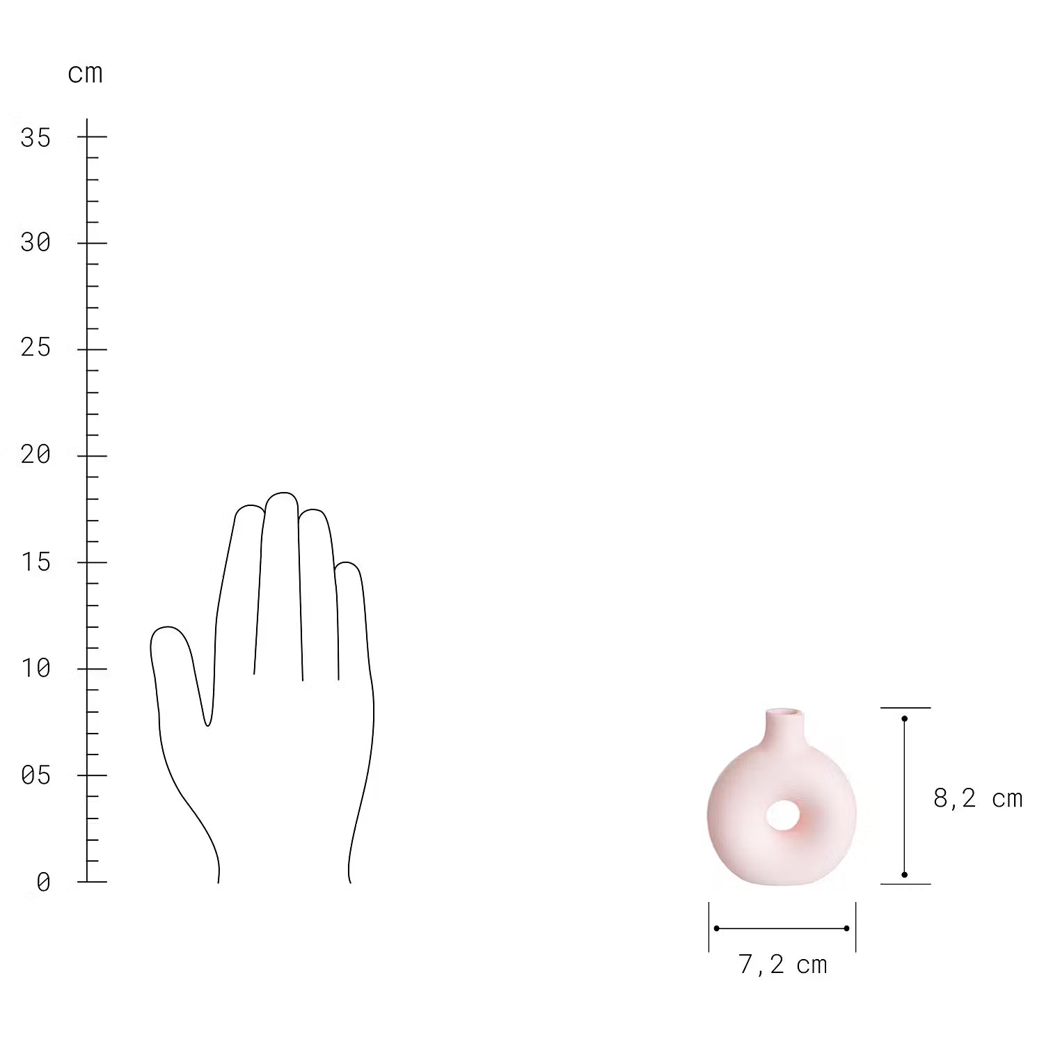LOOP Vase 3er-Set - Dolomit - Rosé